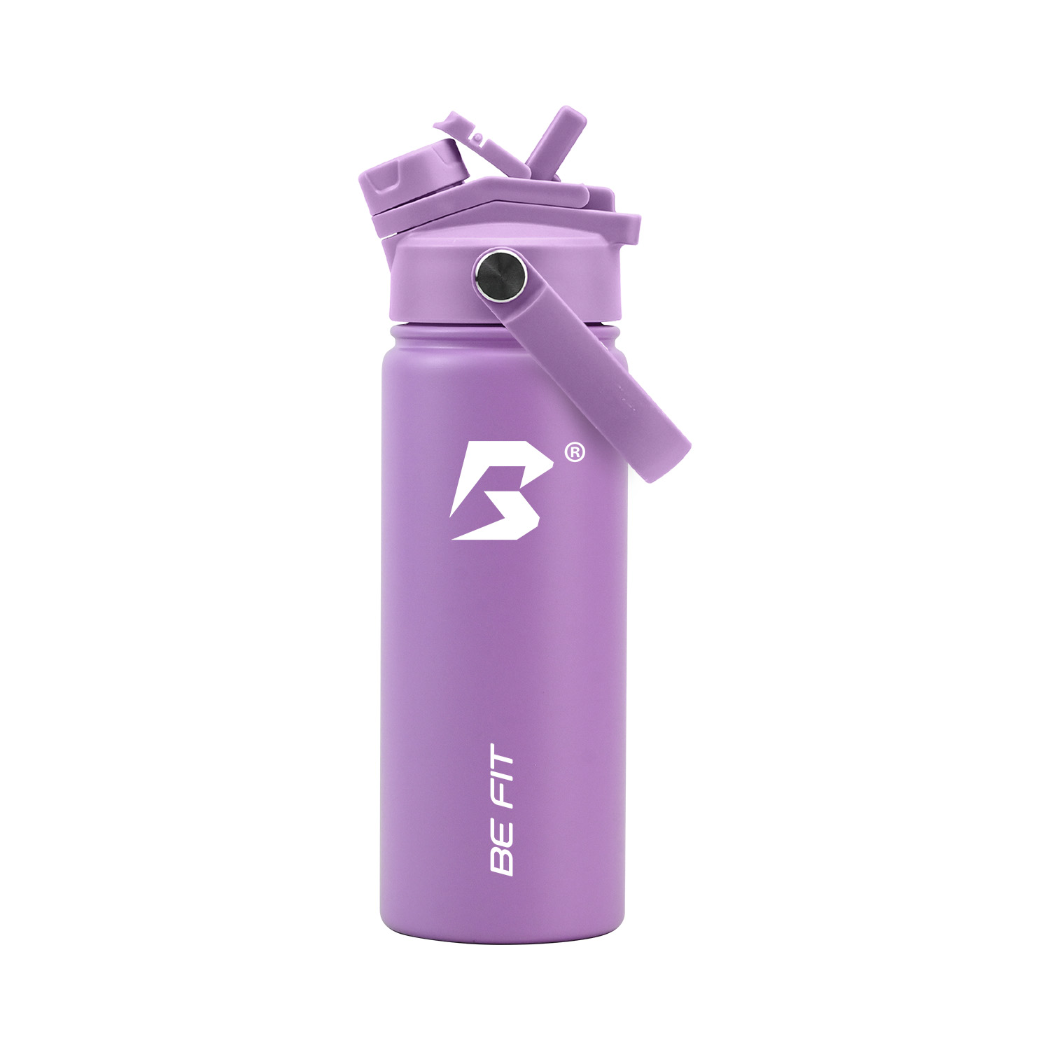 RVS drinkfles 500ml in lavender purple van Be Fit