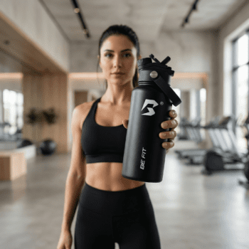 rvs-waterfles-1-liter-vrouw-sportschool
