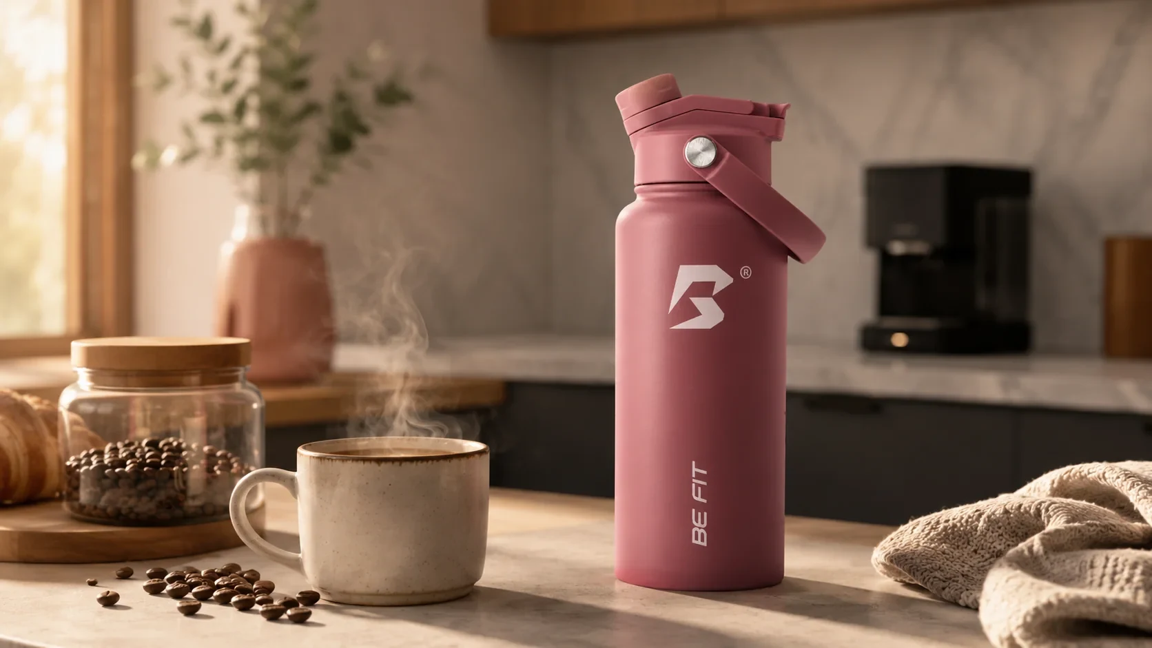BE FIT thermosfles voor warme en koude dranken