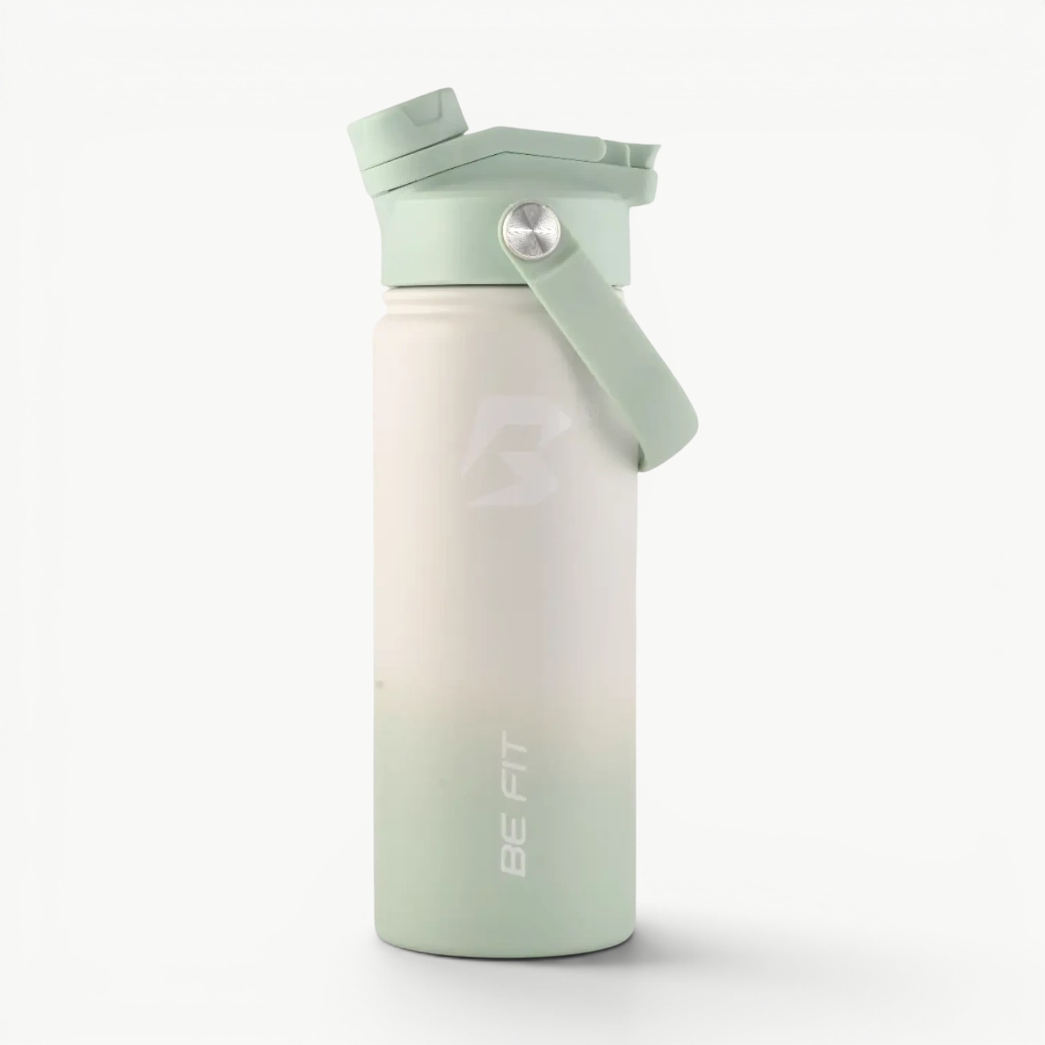 Mintgroene verloop RVS drinkfles 500ml; Be Fit Swigger drinkfles rvs.