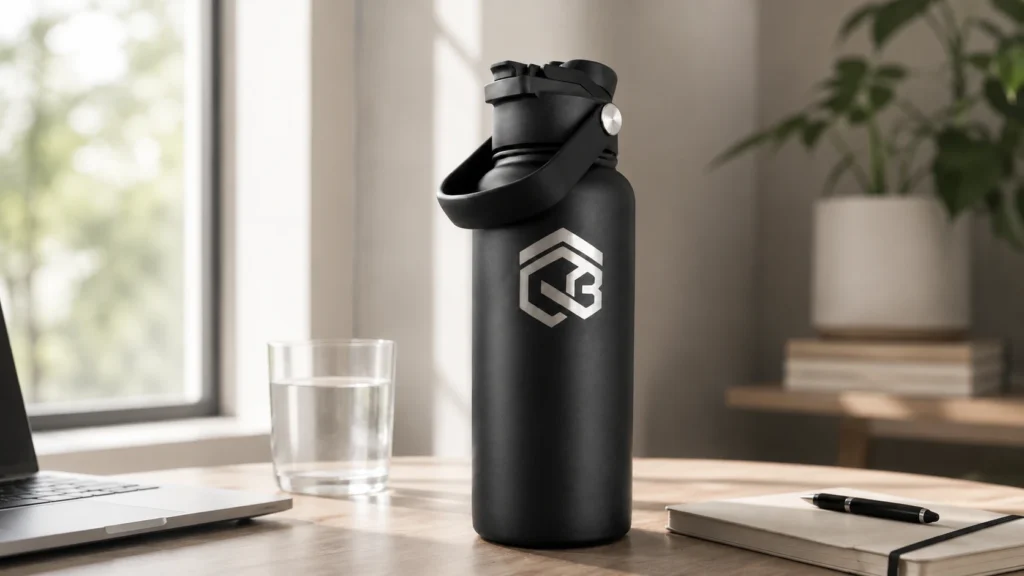 BE FIT SWIGGER drinkfles met gravure als eindejaarsgeschenk voor personeel